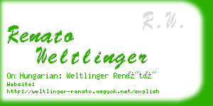 renato weltlinger business card